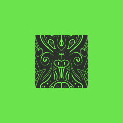 Infinite Tiling Pattern "Cyber Fancy" in grey and cyber green