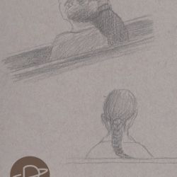 Church drawings - the backs of heads of people i love